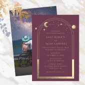 Mystical Plum Gold Sun Moon Astronomy Space Kaart