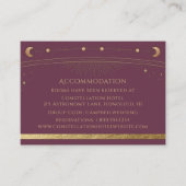 Mystical Plum Gold Sun Moon Stars Accommodatie Informatiekaartje (Voorkant)