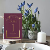 Mystical PlumGold Sun Moon Astronomy Weddenschap Kaart