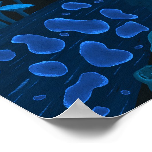 Mystical Psychedelic Fungi Forest Poster (Hoek)