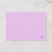 Mystical Purple Rose Wedding Informatiekaartje (Achterkant)