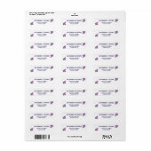 Mystical Purple Rose Wedding Return Address Labels (Full Sheet)