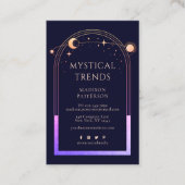 Mystical Rainbow Blue Sun Moon Astronomy Space Visitekaartje (Voorkant)