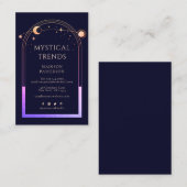 Mystical Rainbow Blue Sun Moon Astronomy Space Visitekaartje (Voorkant / Achterkant)