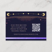 Mystical Rainbow Blue Weddenschap Website RSVP QR  Informatiekaartje (Achterkant)