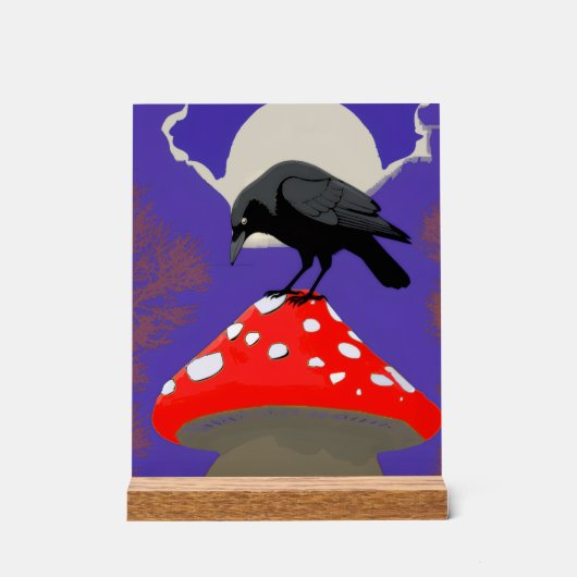 🔮 Mystical Raven Acrylic Sign Acryl Bord (Voorkant)