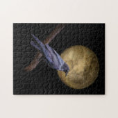 Mystical Raven and Moon in Night Challistic Legpuzzel (Horizontaal)