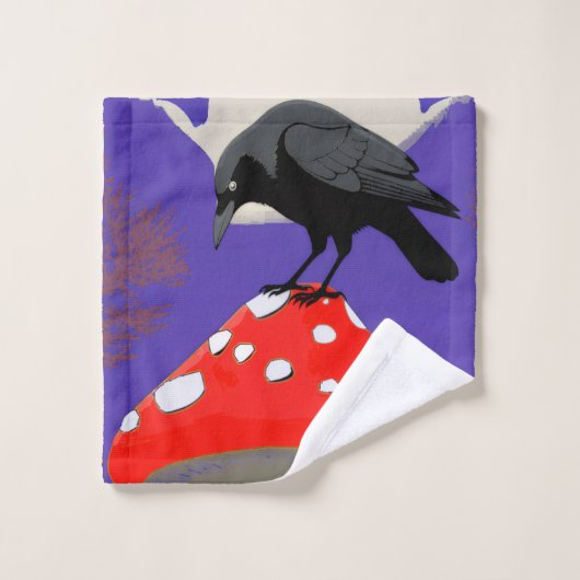 🛁 Mystical Raven Bath Towel Set Bad Handdoek (Wasdoekje)