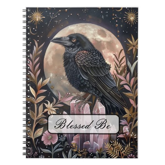 Mystical Raven Crystal Notitieboek (Voorkant)