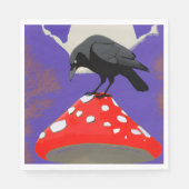 🍽️ Mystical Raven Paper Napkin Servet (Voorkant)