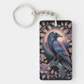 Mystical Raven & Rose Moonrise Keychain (Voorkant)