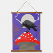 🖼️ Mystical Raven Vertical Wall Tapestry Hangend Wandkleed (Voorkant)