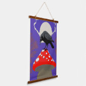 🖼️ Mystical Raven Vertical Wall Tapestry Hangend Wandkleed (Gebogen)