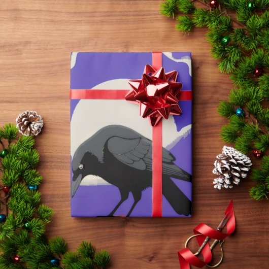 🎁 Mystical Raven Wrapping Paper Cadeaupapier (Feestdagen Geschenken)