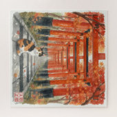 Mystical Red Torii Gates & Autumn Leaves Legpuzzel (Horizontaal)