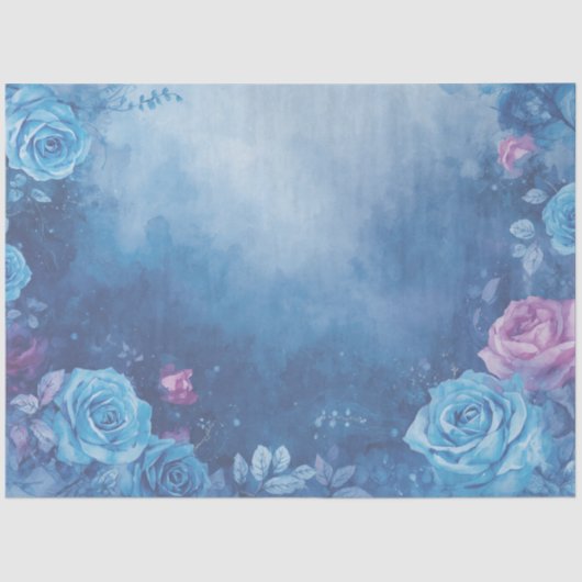 Mystical Rose Motif Tissue Paper Sheets GiftWrap Tissuepapier (Voorkant)