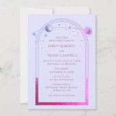 Mystical roze Blue Sun Star Moon Astronomie Space Kaart (Voorkant)