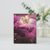 Mystical Roze Fantasy Fairy Flower Garden Art Briefkaart (Staand voorkant)