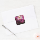 Mystical Roze Fantasy Fairy Flower Garden Art Vierkante Sticker (Envelop)