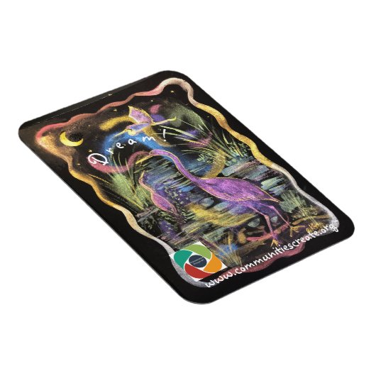 Mystical roze Heron Magnet Magneet (Rechterzijde)