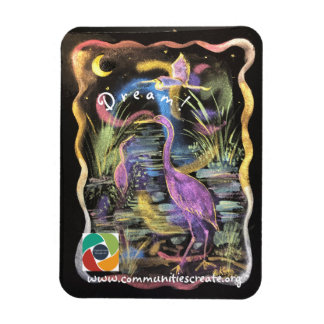Mystical roze Heron Magnet Magneet