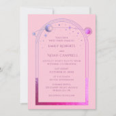 Mystical roze Paarse Sun Star Moon Astronomie Spac Kaart (Voorkant)