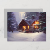 Mystical Rustic Log Cabin van de Evergreens Briefkaart (Voorkant / Achterkant)