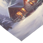 Mystical Rustic Log Cabin van de Evergreens Korte Tafelloper (Hoek)