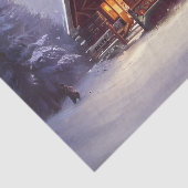 Mystical Rustic Log Cabin van de Evergreens Tissuepapier (Detail)