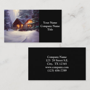 Mystical Rustic Log Cabin van de Evergreens Visitekaartje