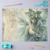 Mystical Sage Green Fairy Decoupage Tissuepapier (Craft)
