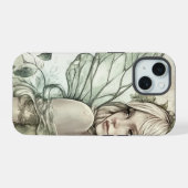 Mystical Sage Green Fairy iPhone 15 Case (Achterkant horizontaal)