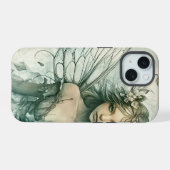 Mystical Sage Green Fairy iPhone 15 Case (Achterkant horizontaal)