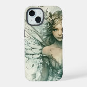 Mystical Sage Green Fairy iPhone 15 Case (Achterkant)