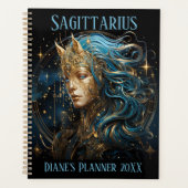 Mystical Sagittarius Zodiac Artwork  Planner (Voorkant)