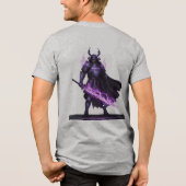 Mystical Samurai Warrior T-Shirt — Purple Arcane F (Achterkant)