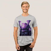 Mystical Samurai Warrior T-Shirt — Purple Arcane F (Voorkant volledig)