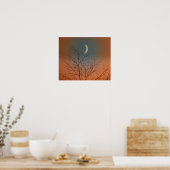 Mystical Smiling Moon Poster (Keuken)