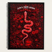 Mystical Snake Folk Art Day Planner 2025