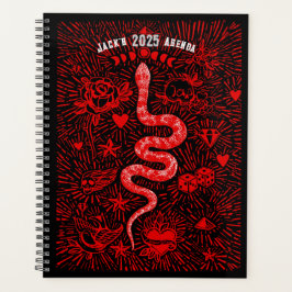 Mystical Snake Folk Art Day Planner 2025