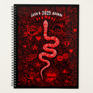 Mystical Snake Folk Art Day Planner 2025