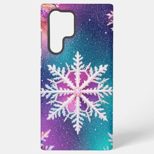 Mystical Snowflake and Cosmic Glow Phone Case Samsung Galaxy Hoesje (Achterkant)