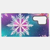 Mystical Snowflake and Cosmic Glow Phone Case Samsung Galaxy Hoesje (Achterkant horizontaal)