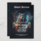 Mystical Space Owl with Dreamcatcher              Kaart (Voorkant / Achterkant)