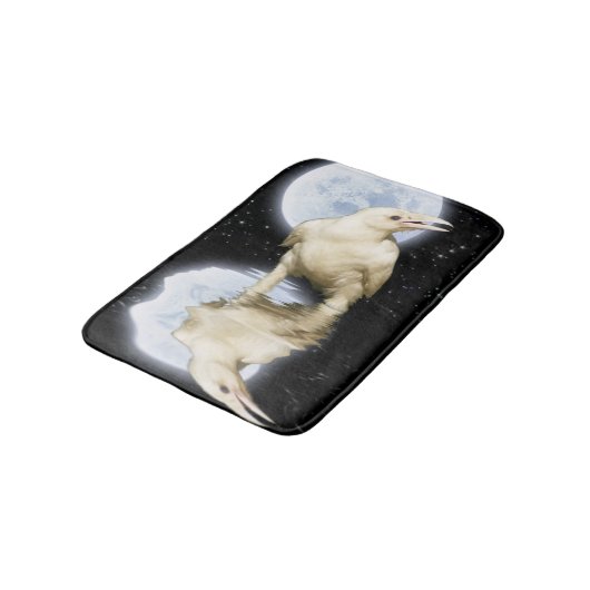 Mystical Spirit Raven en Moon Bath Mat (Gekanteld)