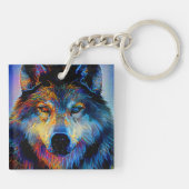 Mystical Spirit Wolf Sleutelhanger (Achterkant)