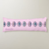 Mystical Spiritueel Eyes tweezijdig roze & blauw Lichaamskussen (Voorkant)