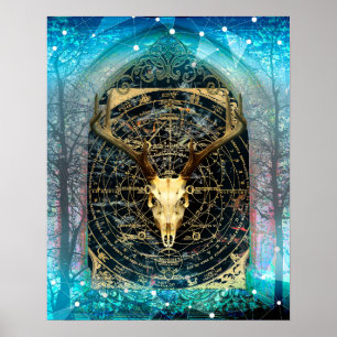 Mystical Stag Poster