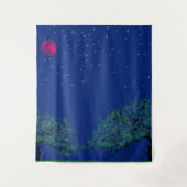 Mystical Starry Night Landscape Wandkleed (Voorkant)