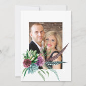 Mystical Succulent Bohemian Wedding Kaart (Achterkant)
